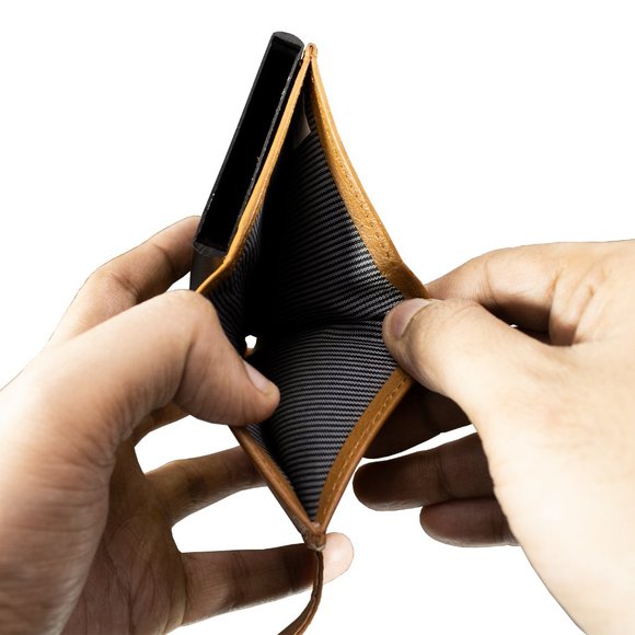 Automatic POP-UP, RFID Blocking Slim LEATHER ID Credit Card Holder - Picture 6 of 11